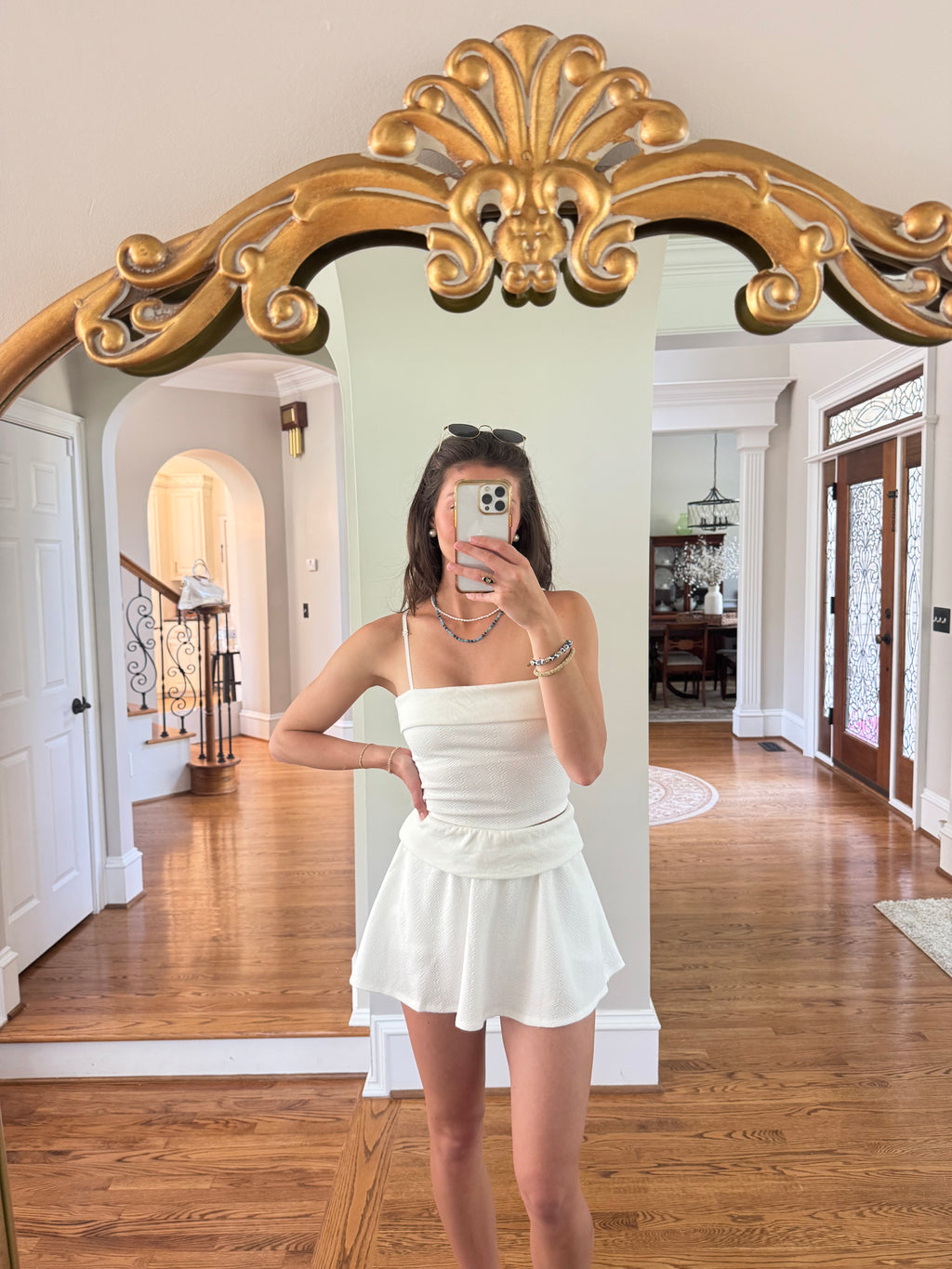 Court Club Athletic Skirt- White