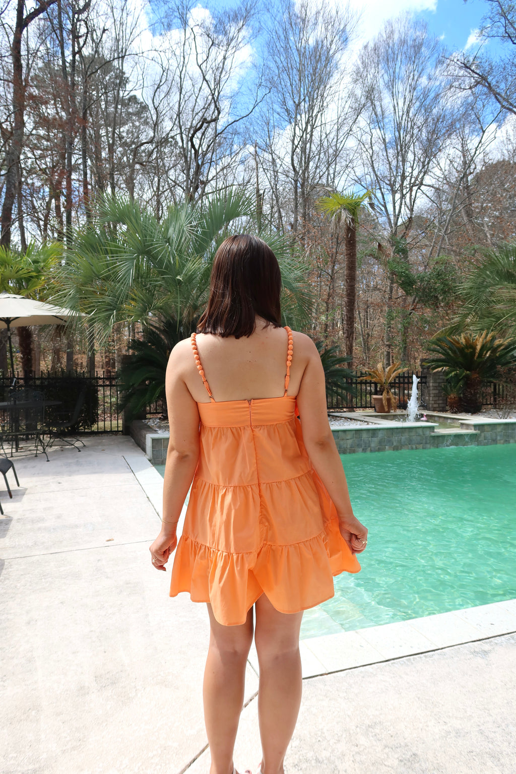 Sunset Spritz Romper- Papaya Orange