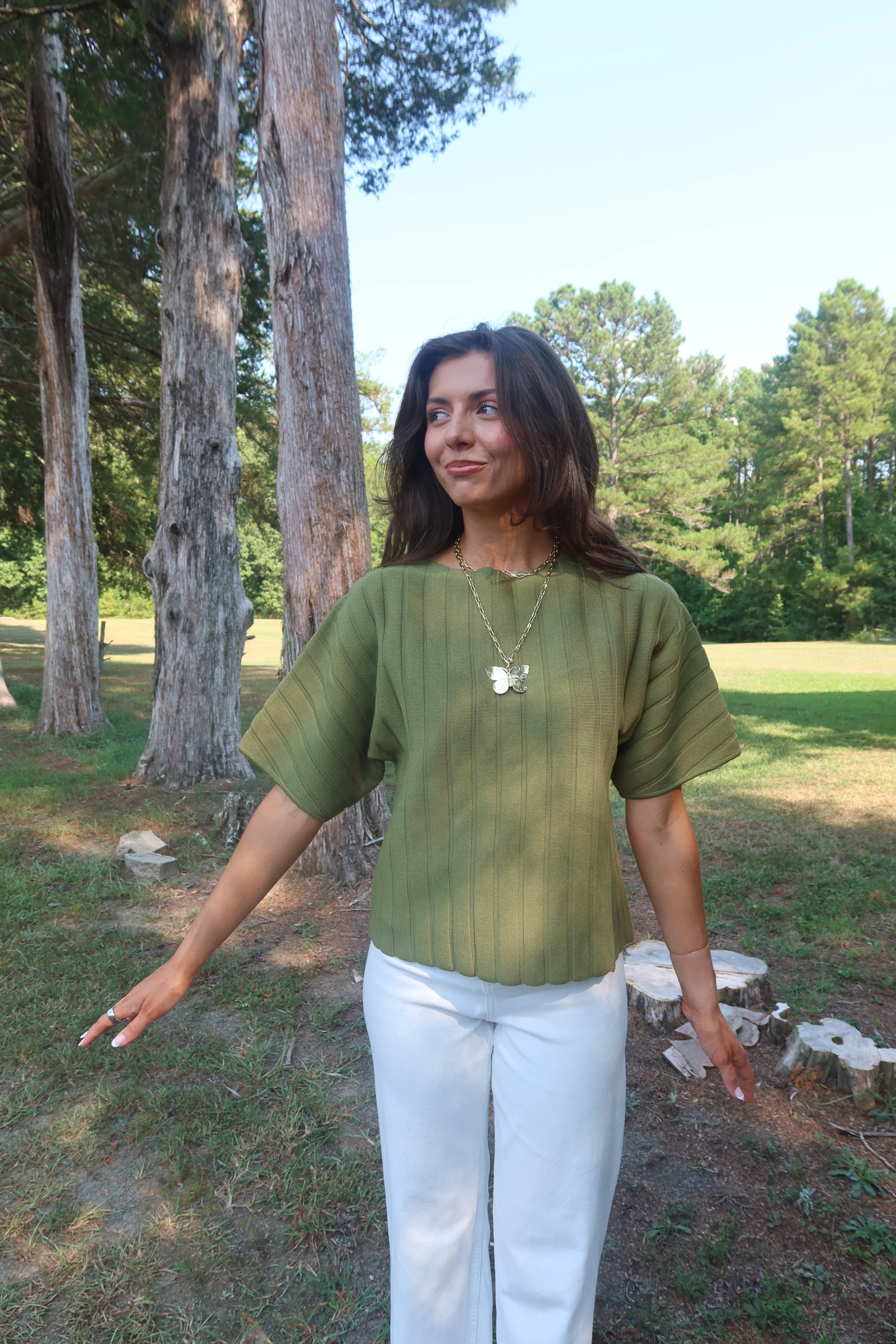 Lorelai Top- Martini Olive