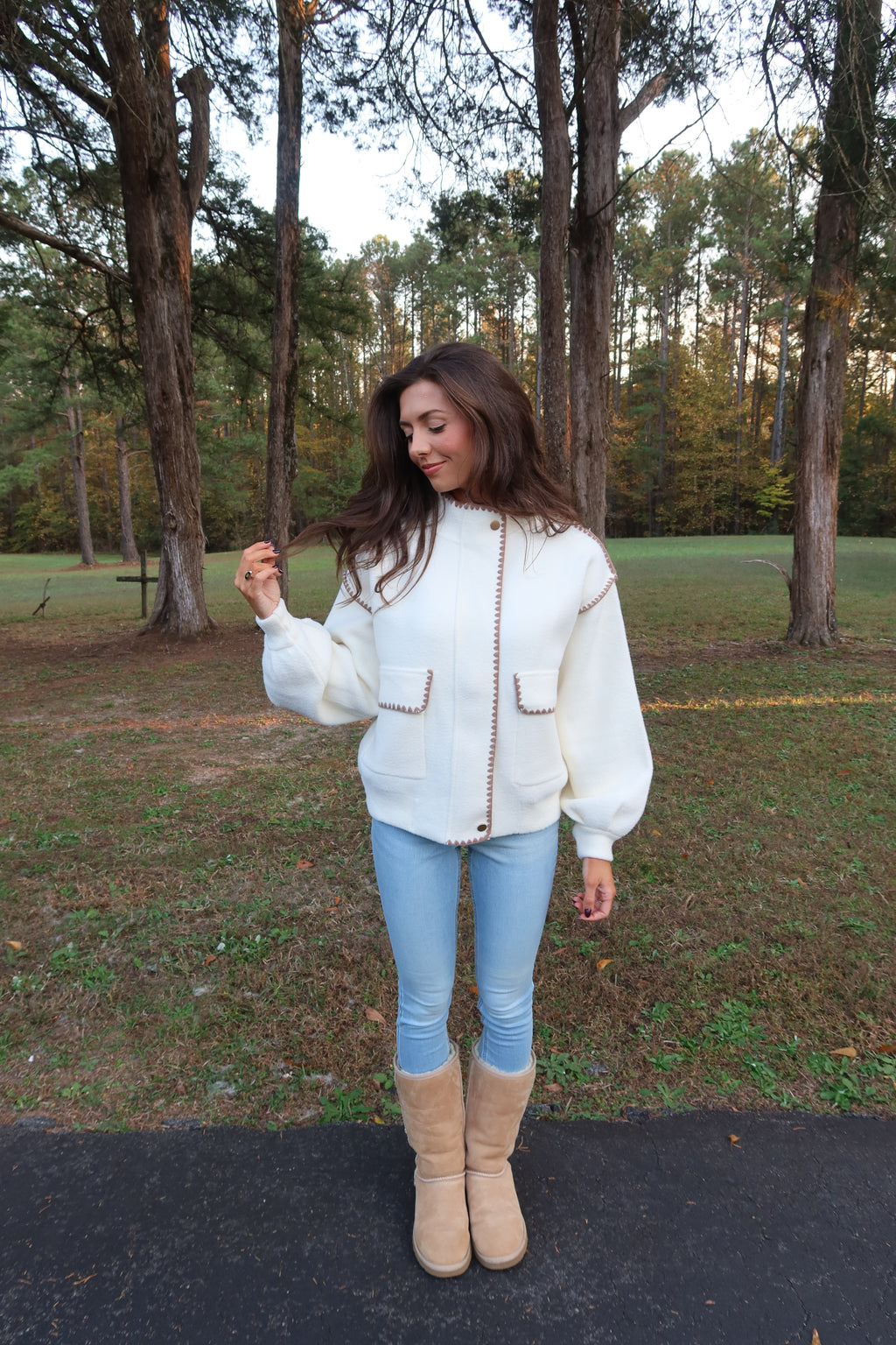 Cabinwood Jacket- Ivory/Mocha