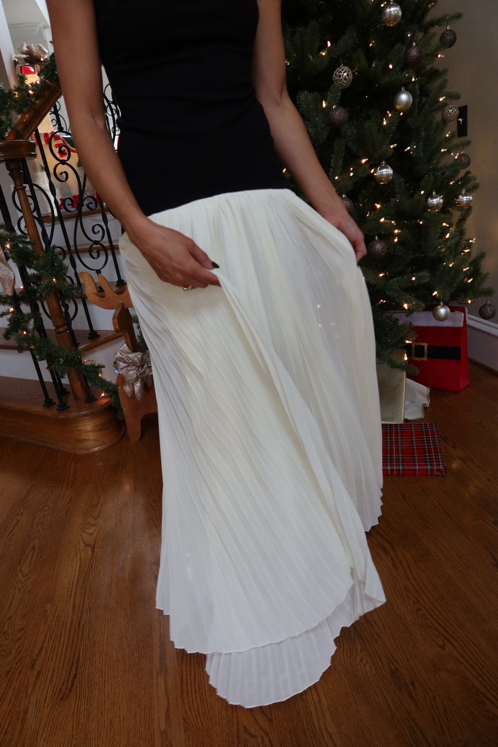 Serena Drop Waist Maxi Dress- Black/Cream