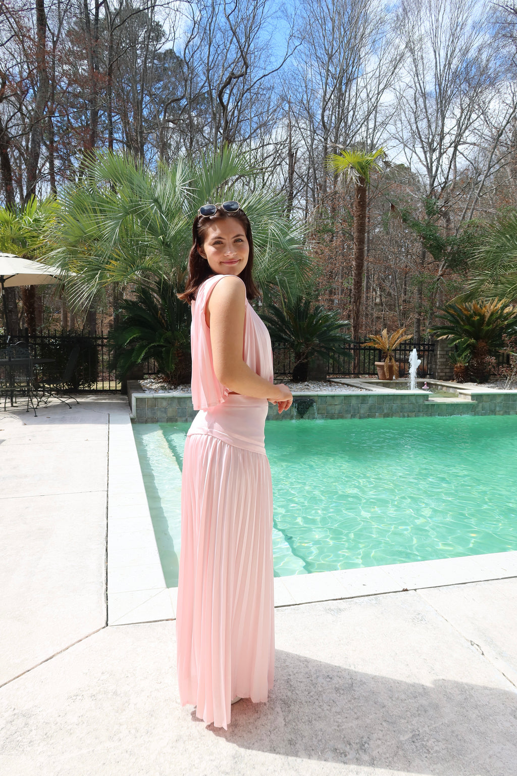 Summer House Set Top- Pink