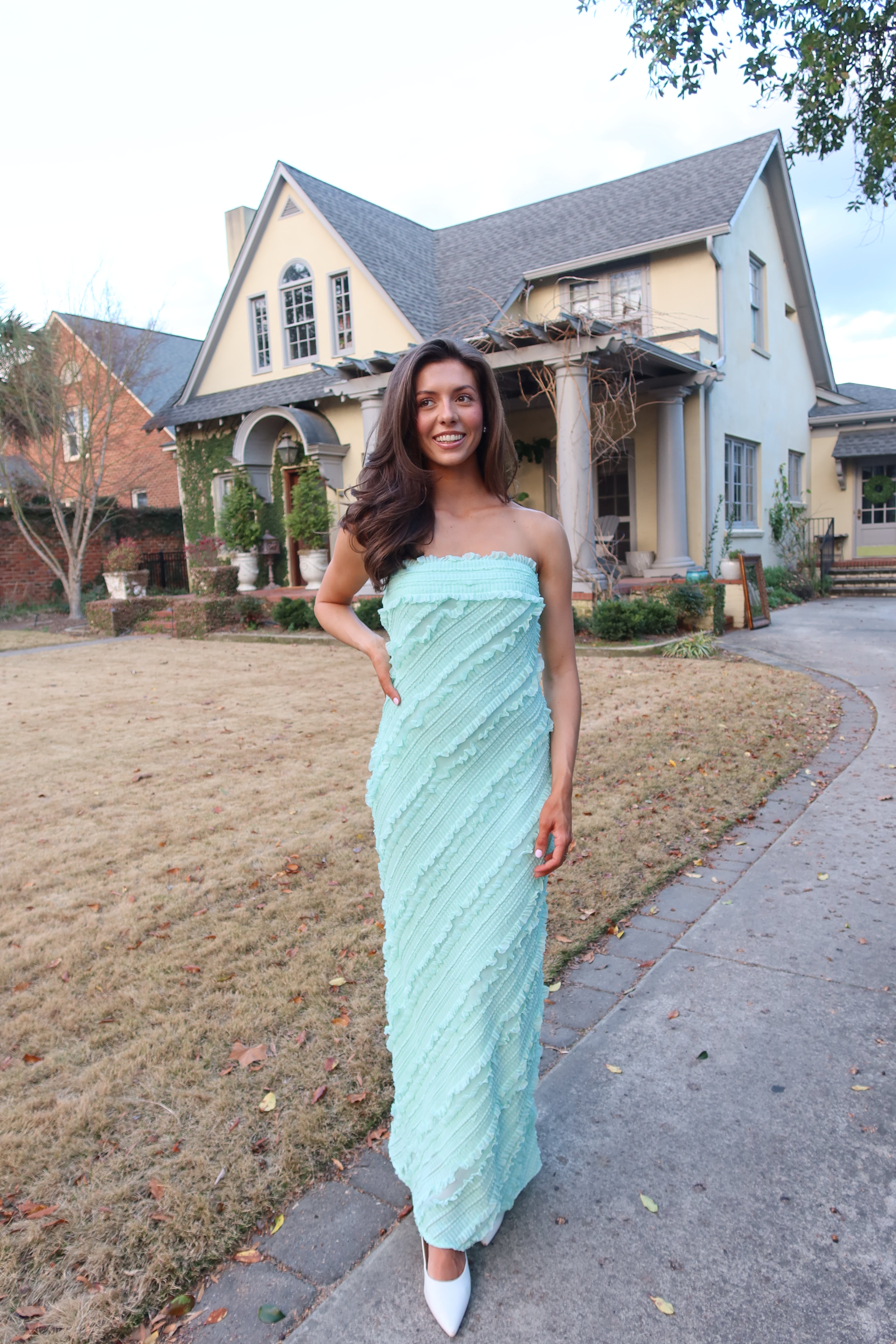Mint Meadow Maxi Dress- Mint Green