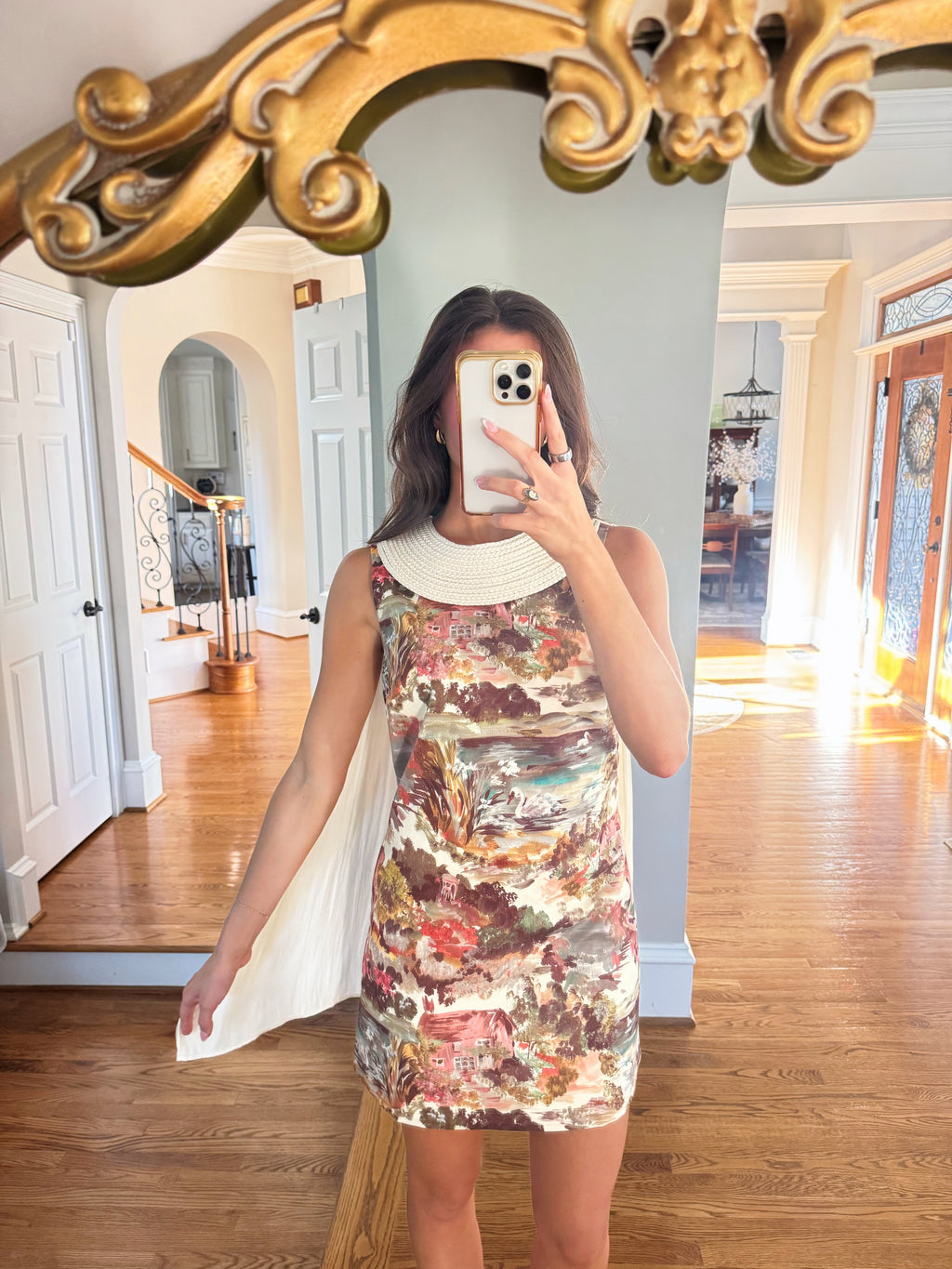 Swan Garden Mini Dress- Multi