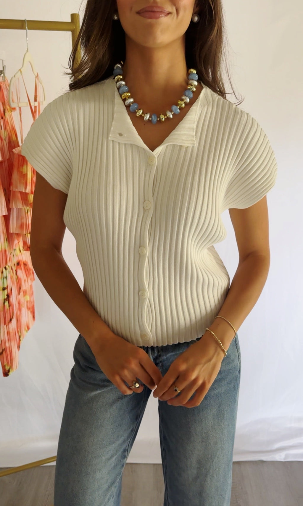 Ellie Cardigan- White