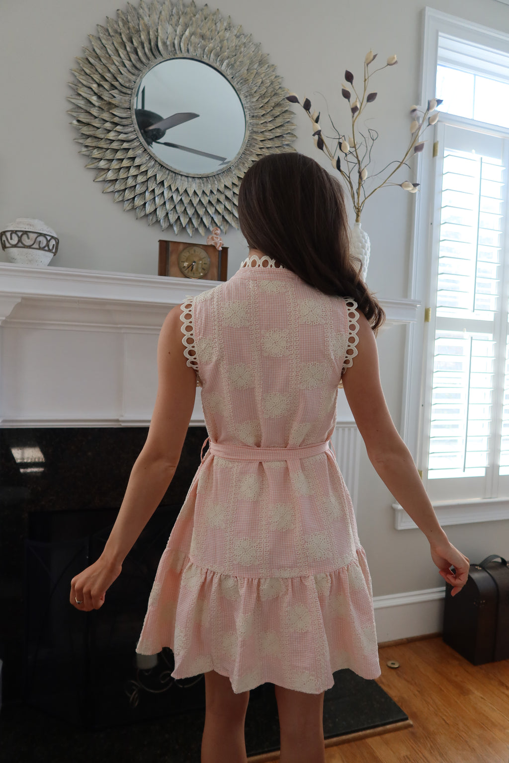 Charleston Pearl Mini Dress- Pink