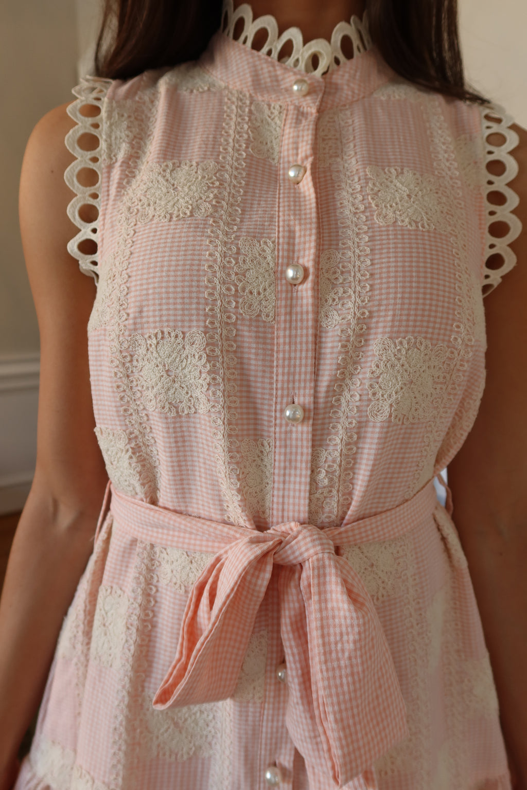 Charleston Pearl Mini Dress- Pink