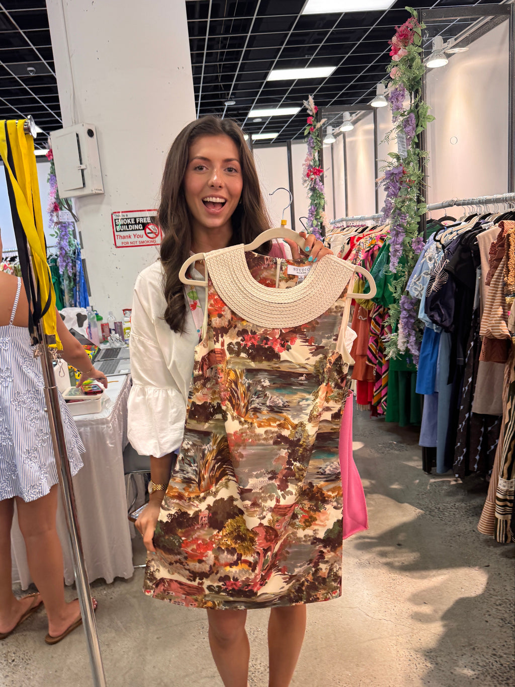 PREORDER 10/30 Swan Garden Mini Dress- Multi