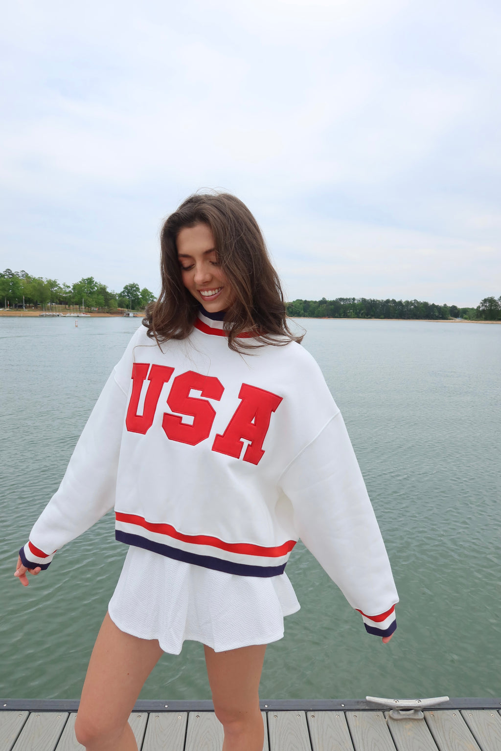 USA Mockneck- White