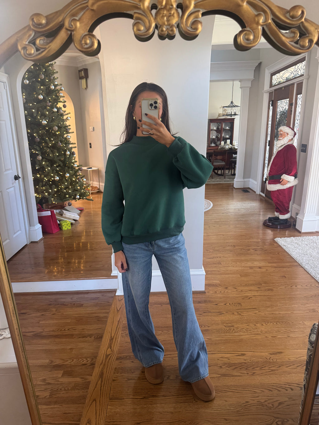 Holly Mockneck Sweater- Green