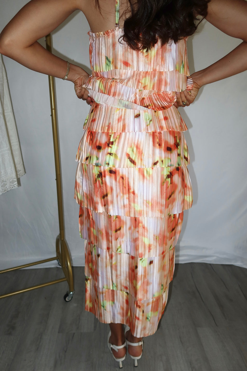 Riviera Citrus Midi Skirt- Orange Multi