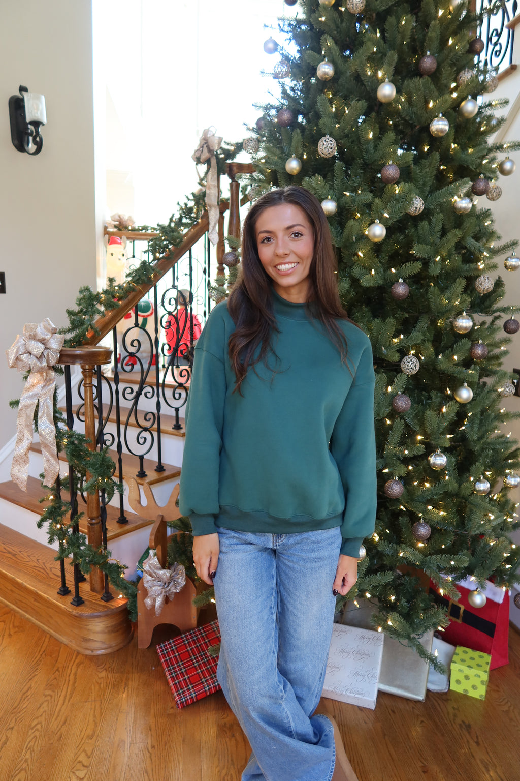 Holly Mockneck Sweater- Green