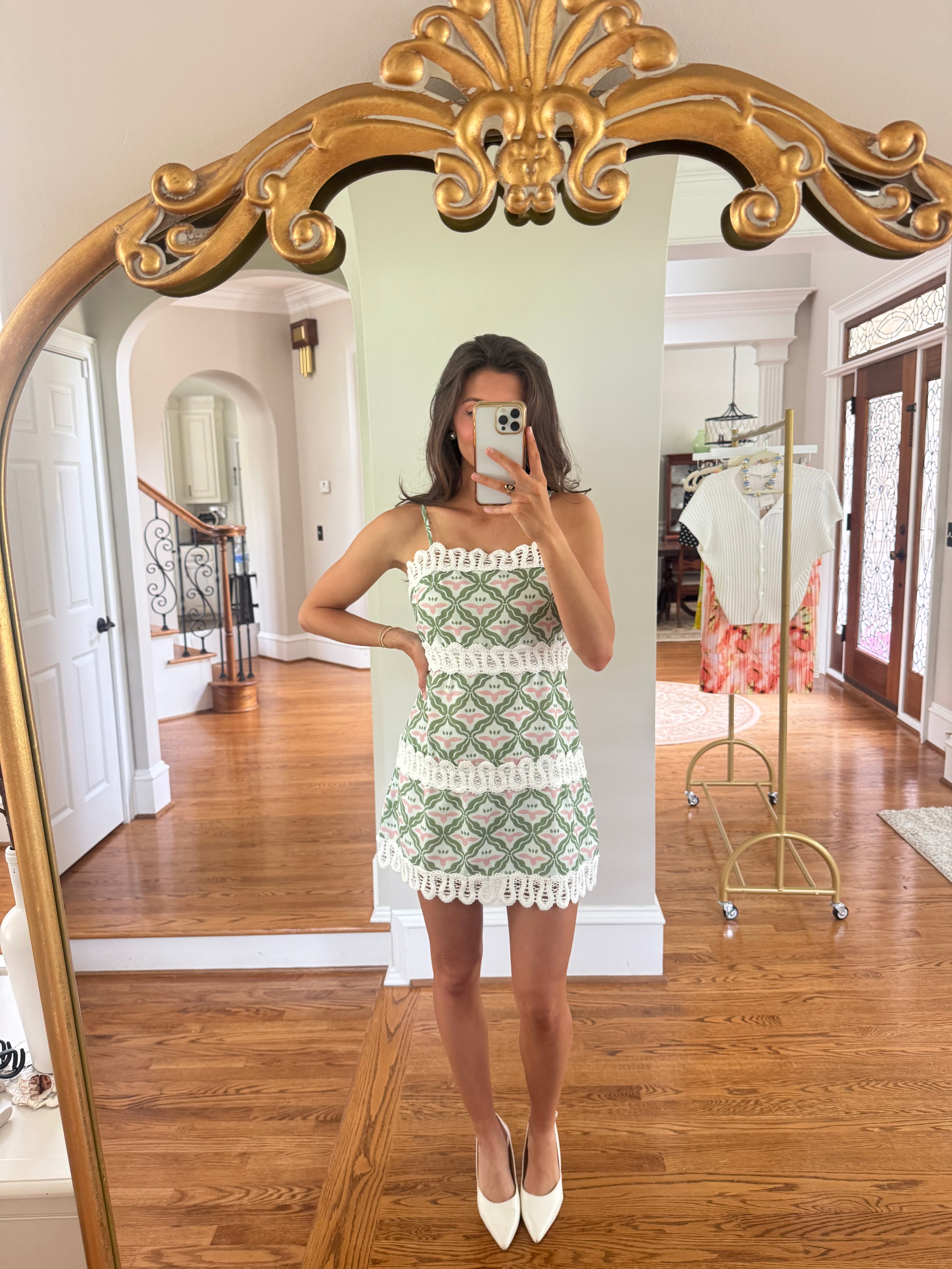 Palm Beach Mini Dress- Green