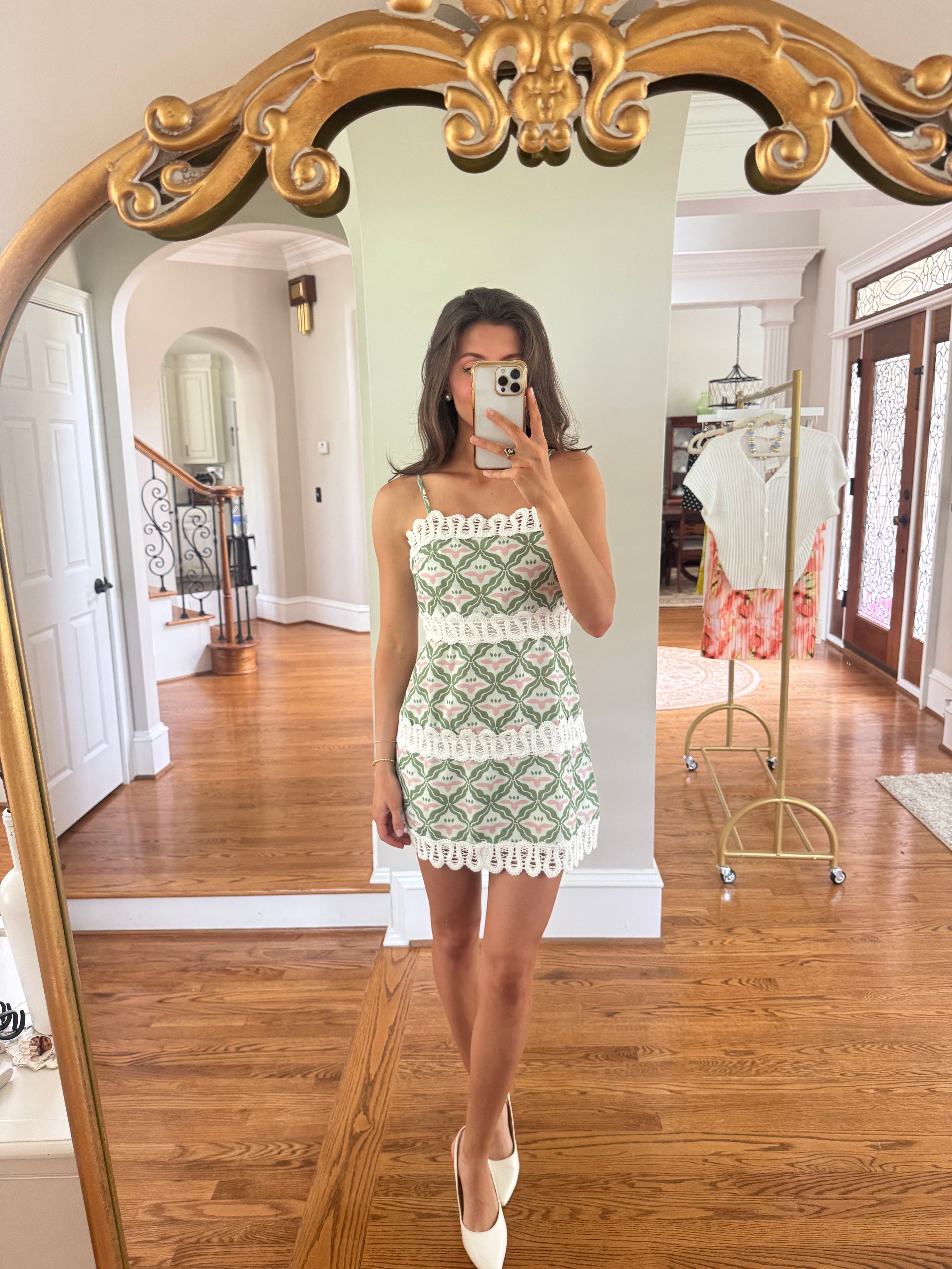 Palm Beach Mini Dress- Green