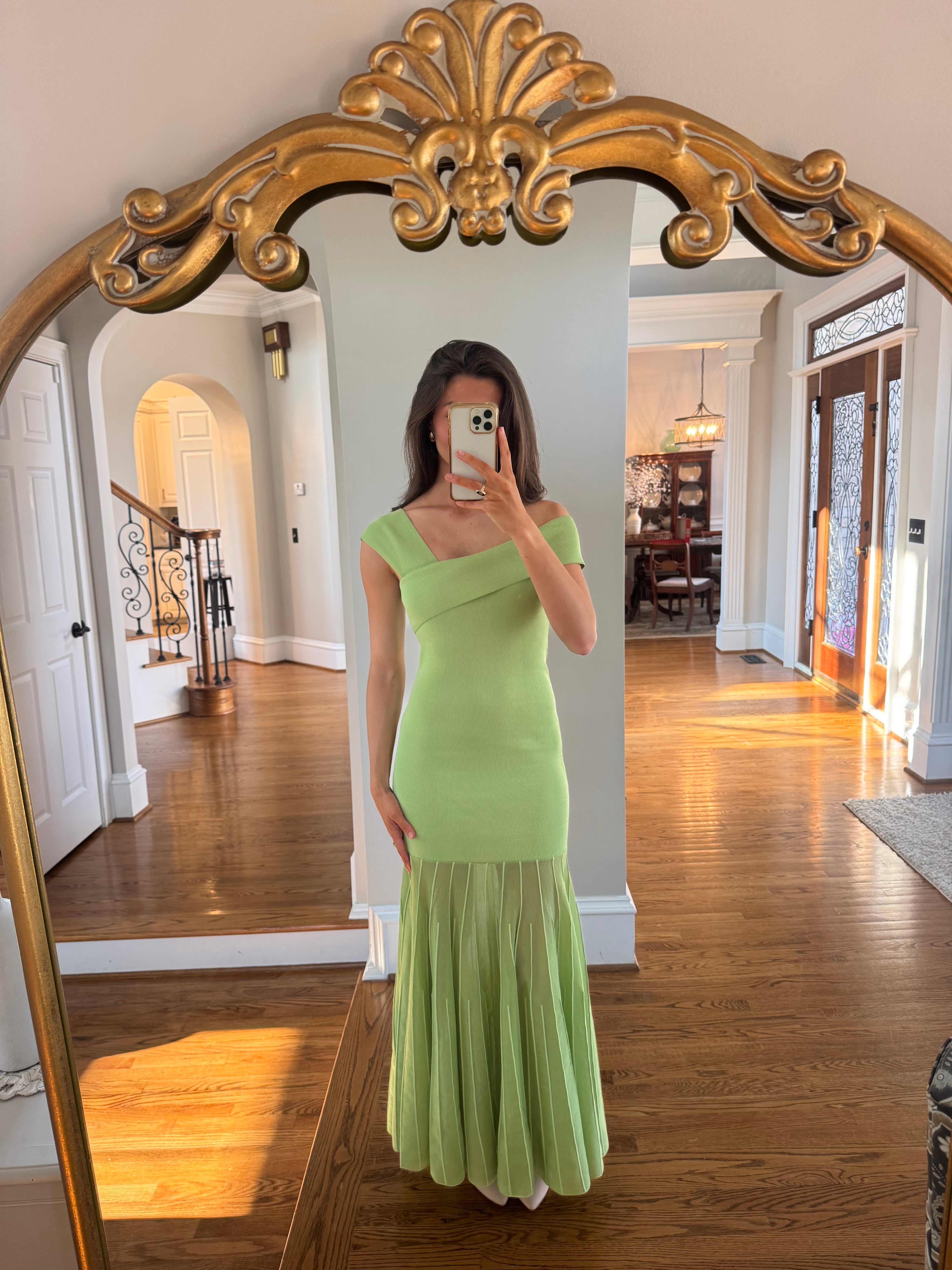 Greer Garden Maxi Dress- Light Green