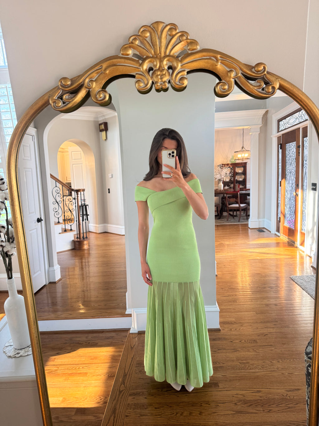 Greer Garden Maxi Dress- Light Green