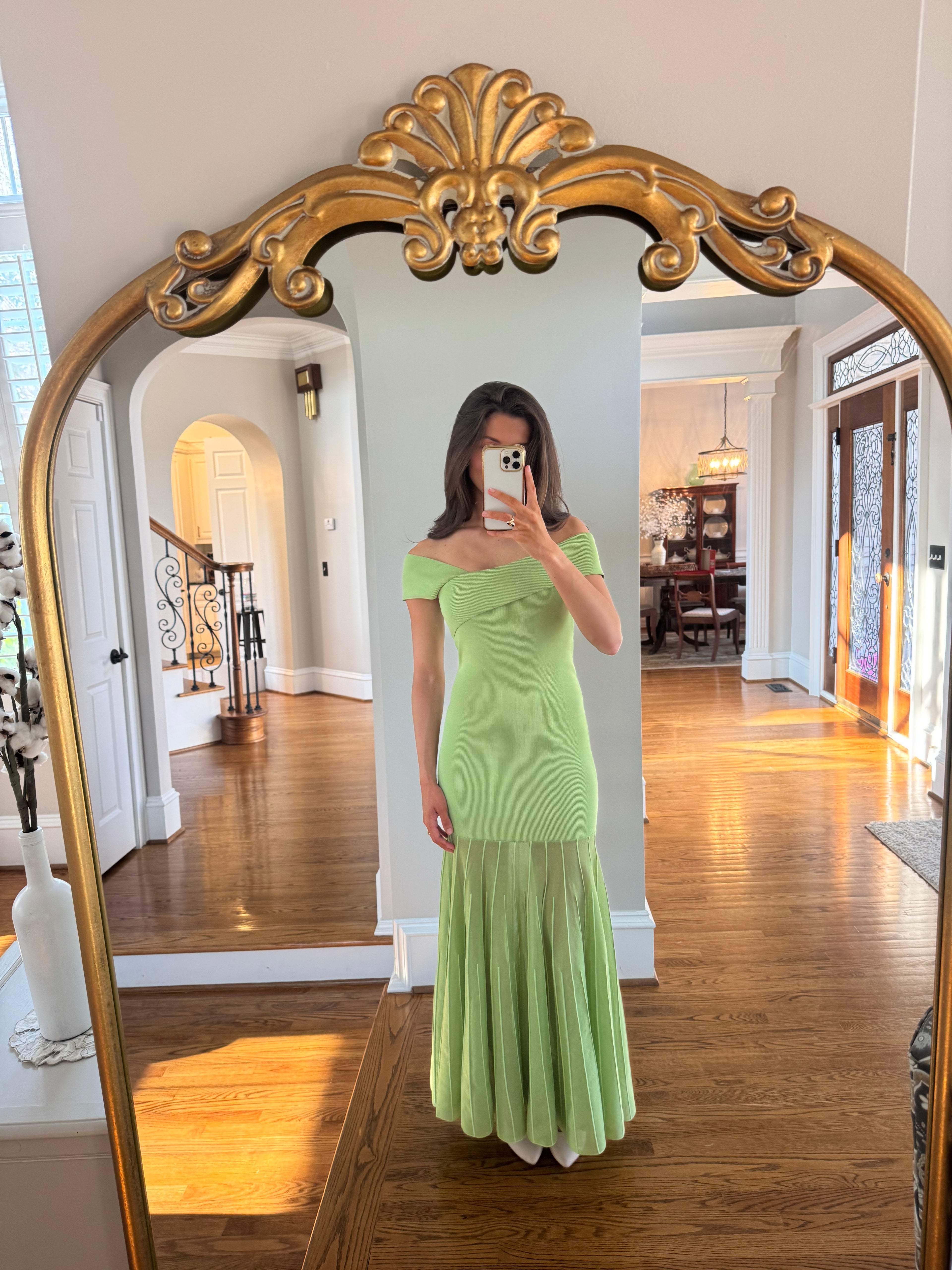 Greer Garden Maxi Dress- Light Green