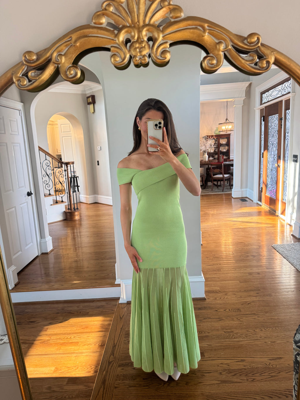 Greer Garden Maxi Dress- Light Green