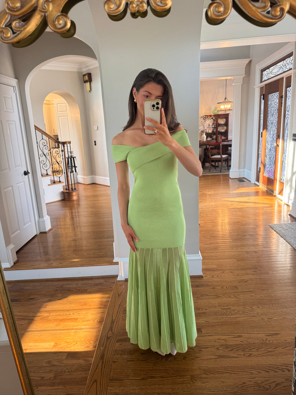 Greer Garden Maxi Dress- Light Green