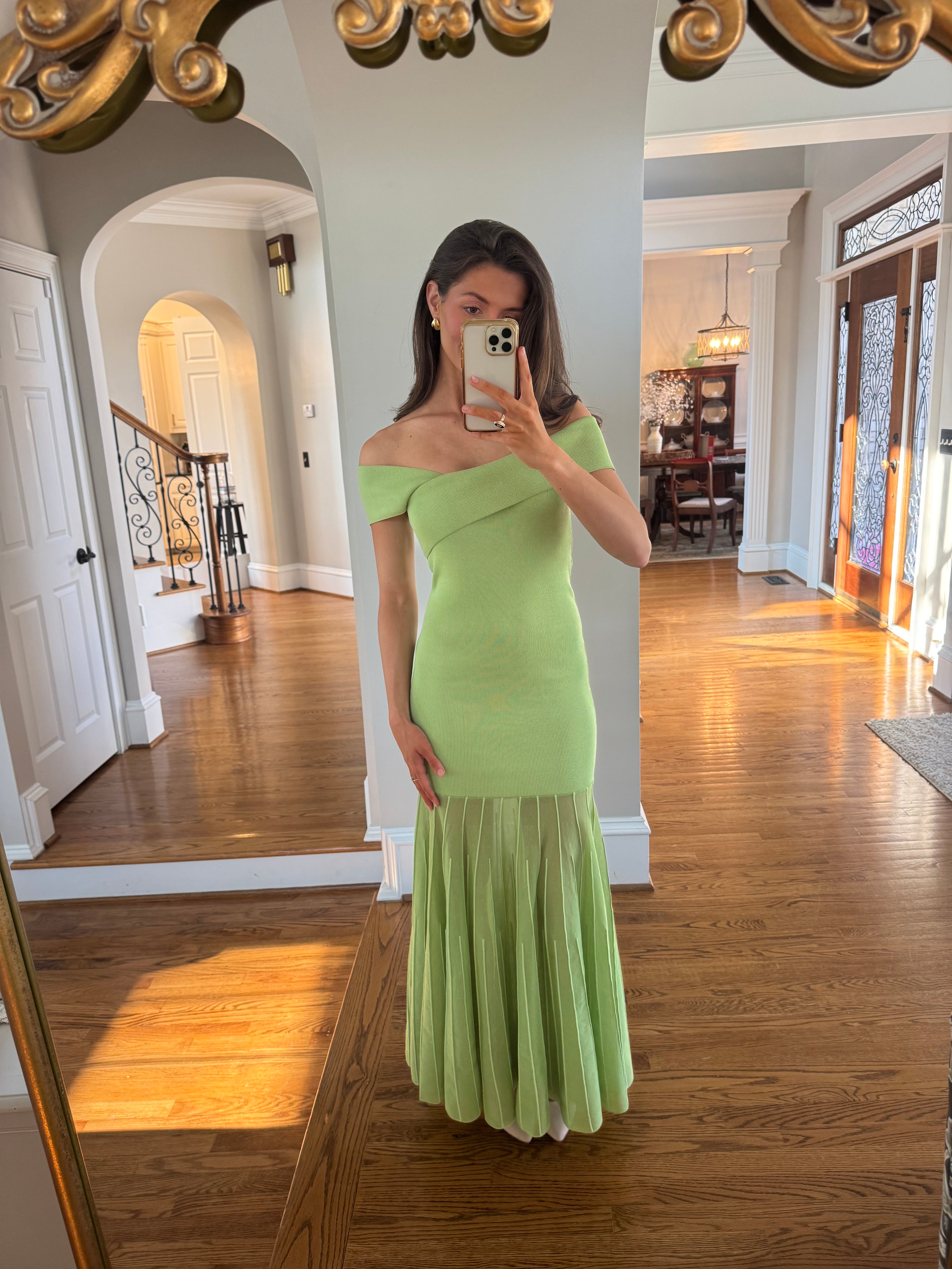 Greer Garden Maxi Dress- Light Green