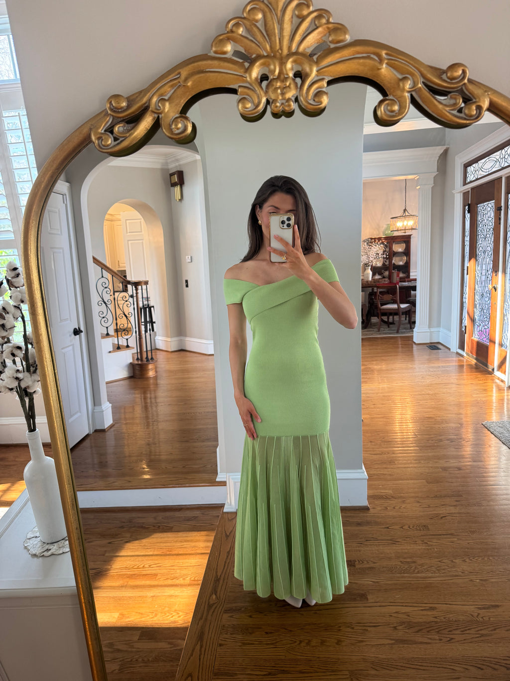 Greer Garden Maxi Dress- Light Green