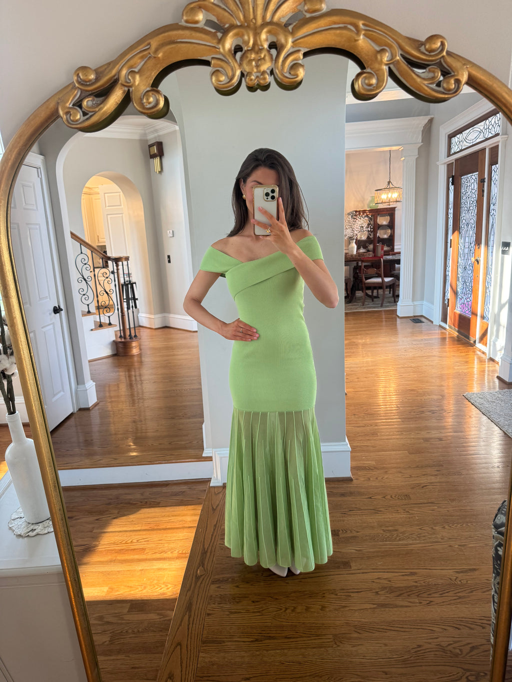 Greer Garden Maxi Dress- Light Green