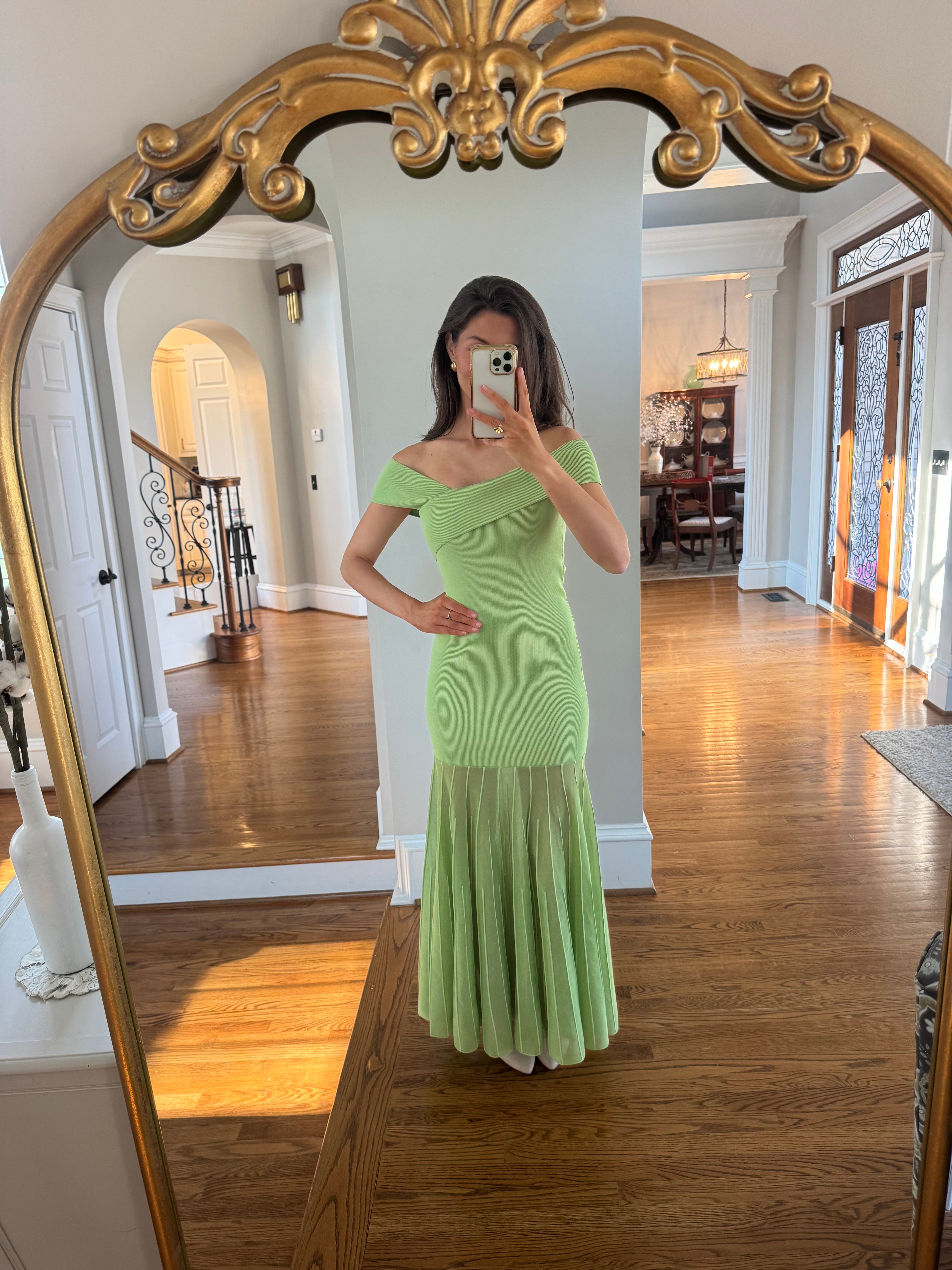 Greer Garden Maxi Dress- Light Green